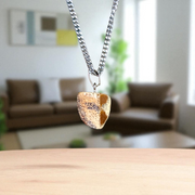 Jasper Stone Pendant with Leopard Skin Pattern on Stainless Steel Chain – Elegant, Lab-Certified Healing Jewelry