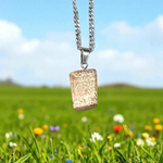 Jasper Stone Pendant with Leopard Skin Pattern on Stainless Steel Chain – Elegant, Lab-Certified Healing Jewelry