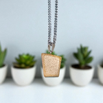 Jasper Stone Pendant with Leopard Skin Pattern on Stainless Steel Chain – Elegant, Lab-Certified Healing Jewelry