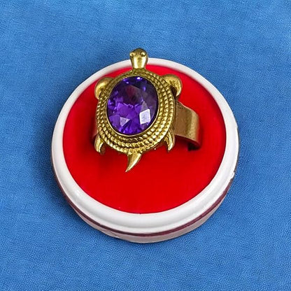 Kachua Jamunia Ring | Adjustable Kachua Ring for Men and Women | Jamunia Gemstone Ring in Ashtdhatu - Malawala