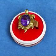 Kachua Jamunia Ring | Adjustable Kachua Ring for Men and Women | Jamunia Gemstone Ring in Ashtdhatu - Malawala