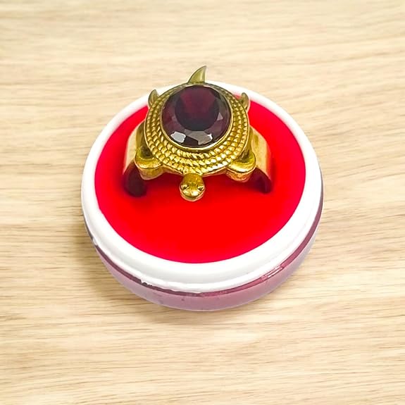 Kachua Manik Ring | Adjustable Kachua Ring for Men and Women | Manik Gemstone Ring in Ashtdhatu - Malawala