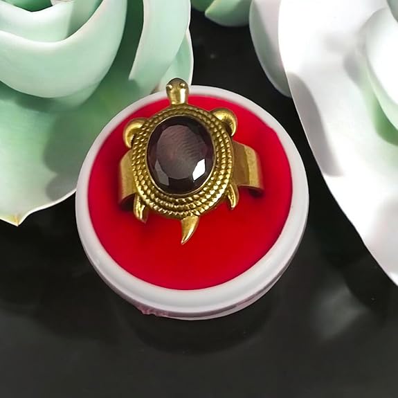 Kachua Manik Ring | Adjustable Kachua Ring for Men and Women | Manik Gemstone Ring in Ashtdhatu - Malawala
