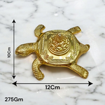 Kachua Shri Yantra – a golden Meru Yantra mounted on a tortoise base, ideal for Vastu correction, prosperity, and spiritual decor