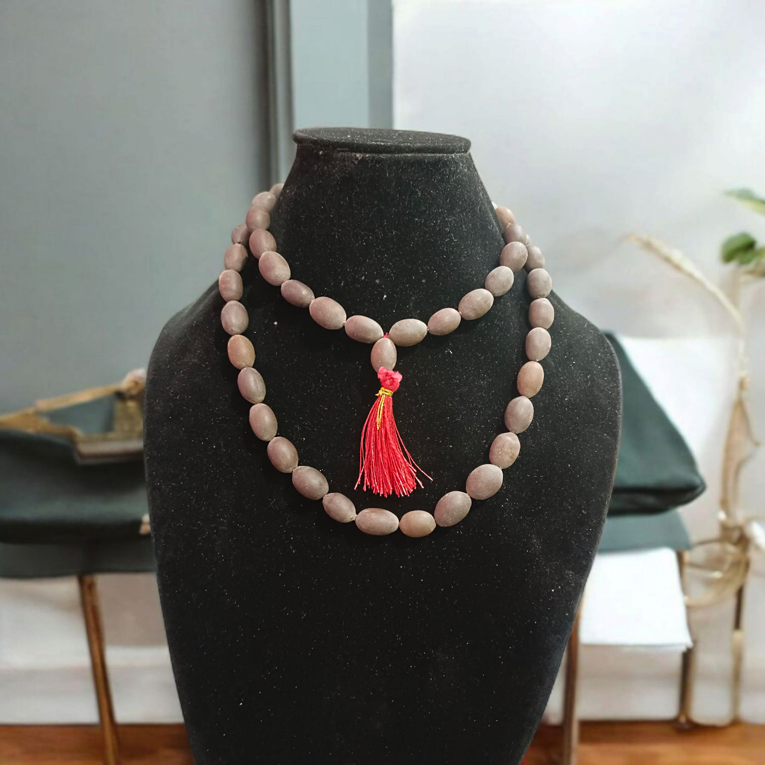 Kamal Gutta Mala - Natural Lotus Seed Beads for Spiritual Growth & Divine Blessings with Lab Certificate - Malawala