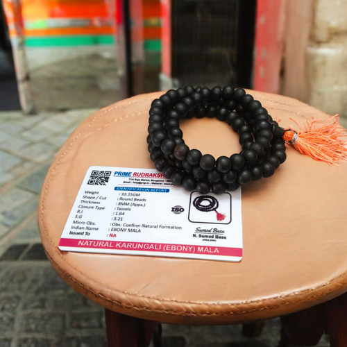 Karungali Mala 8MM 108+1 Beads Lab Certified | Malawala