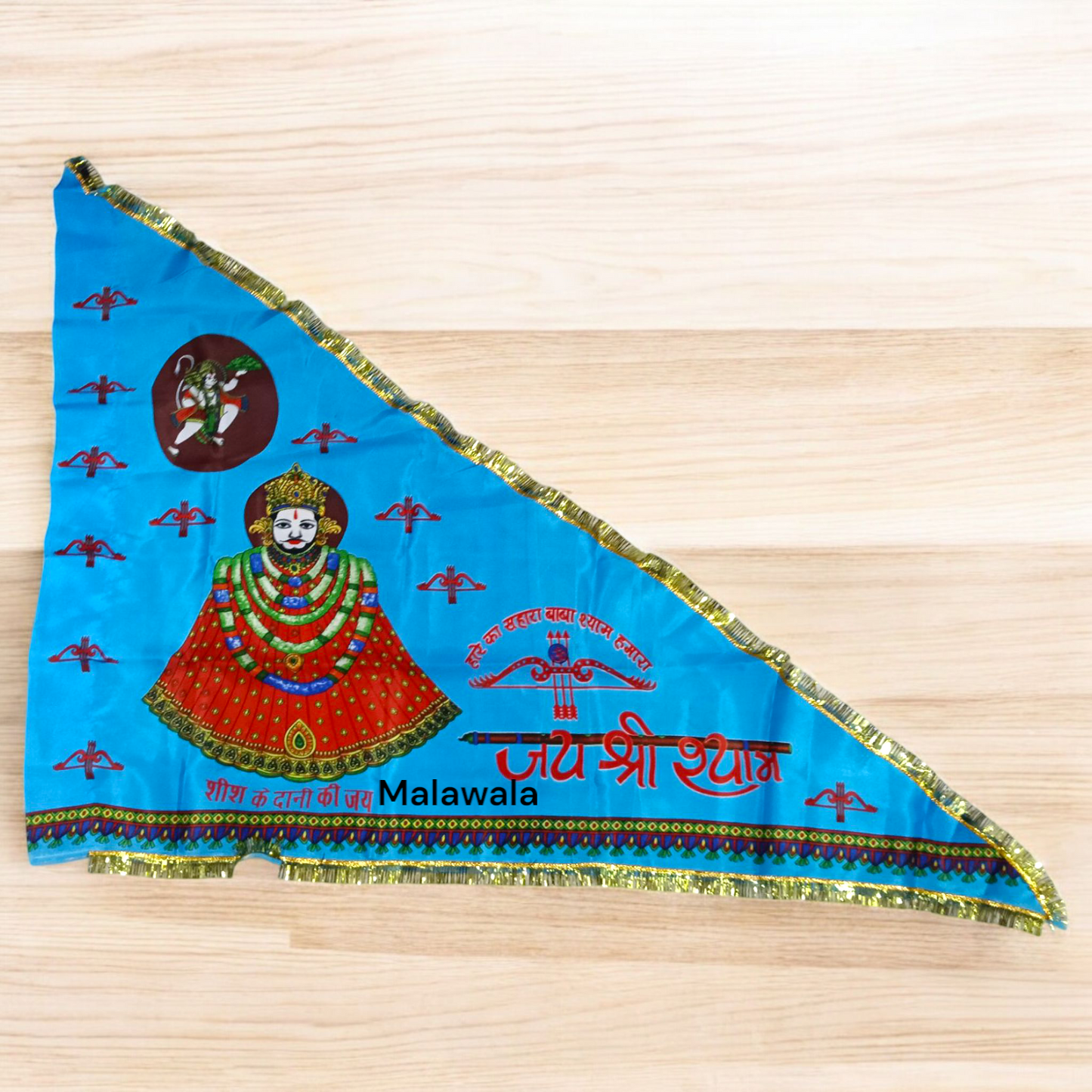 Khatu Shyam Ji Flag | Jai Shri Shyam | Blue Flag 40"x60" – Malawala