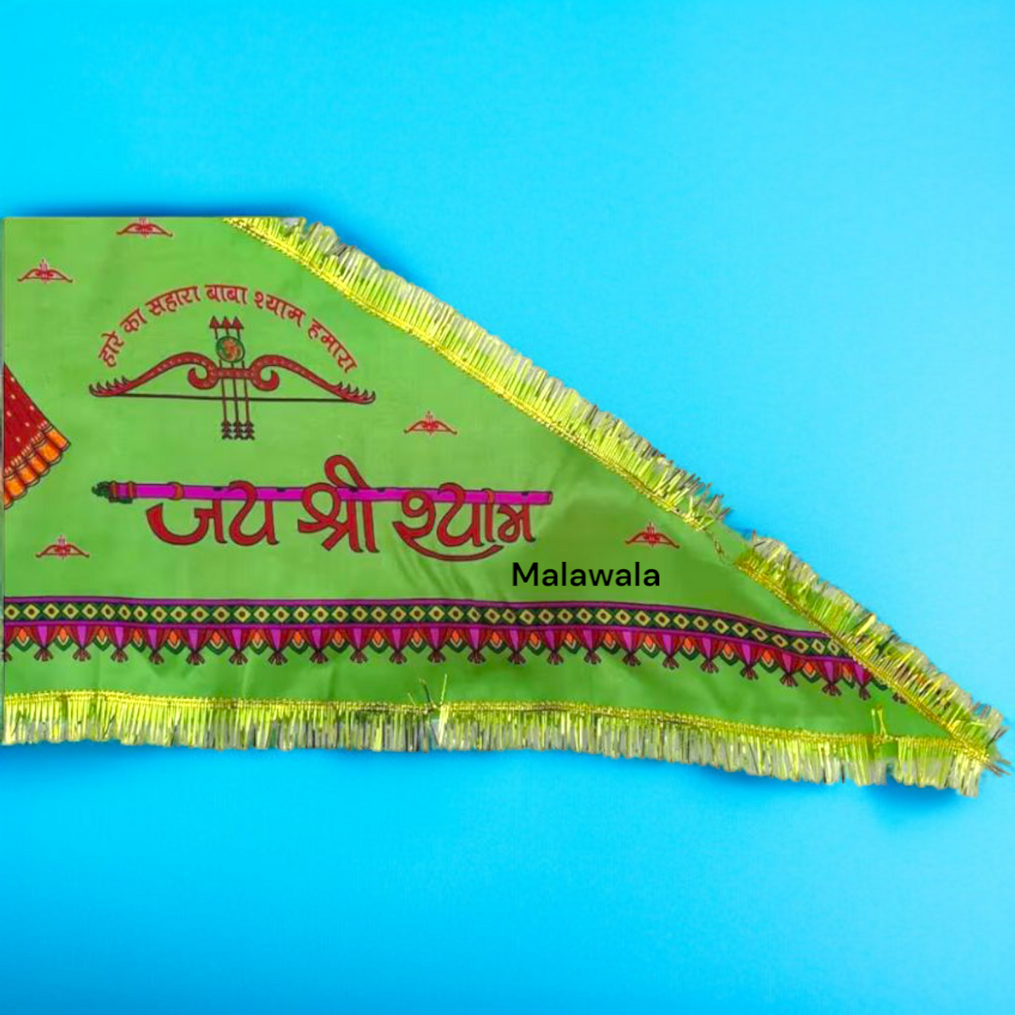 Khatu Shyam Ji Flag | Jai Shri Shyam | Green Flag 40"x60" – Malawala
