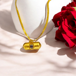 Krishna Ji Laser Locket with Gold Chain - Divine Krishna Pendant for Blessings & Protection - Malawala