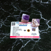 Lab-Certified Natural Amethyst Stone Set of 2, polished purple crystals for stress relief, chakra healing, intuition, and peaceful energy