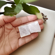 Lab-Certified Rose Quartz Stone Set of 2 in natural polished finish for love, healing, manifestation, and meditation