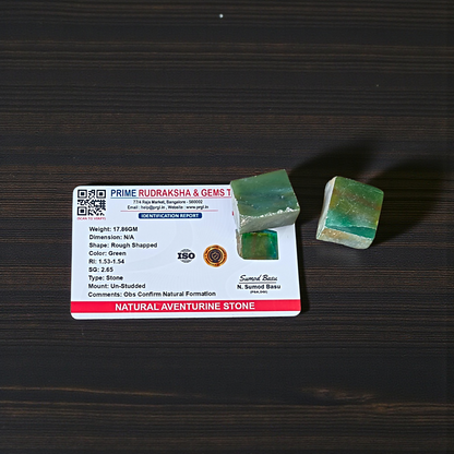 Lab-certified Natural Aventurine Stone Set of 2 – polished green crystals for heart chakra healing and positive energy by MALAWALA