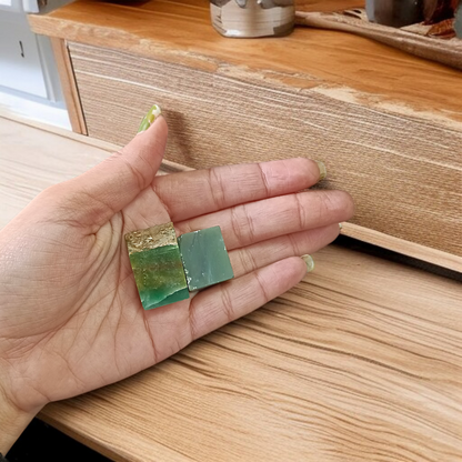 Lab-certified Natural Aventurine Stone Set of 2 – polished green crystals for heart chakra healing and positive energy by MALAWALA