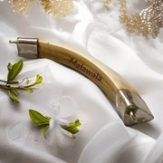 Lab-certified Shukar Dant (Wild Boar Tooth) pendants in silver caps, available in C-shape, U-shape, and baby sizes for protection and business success