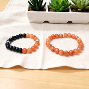 Lab Certified 8MM Hessonite & Black Agate Bracelet Combo – Healing & Protection | Malawala
