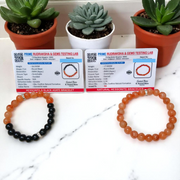 Lab Certified 8MM Hessonite & Black Agate Bracelet Combo – Healing & Protection | Malawala