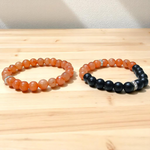 Lab Certified 8MM Hessonite & Black Agate Bracelet Combo – Healing & Protection | Malawala