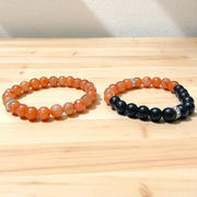 Lab Certified 8MM Hessonite & Black Agate Bracelet Combo – Healing & Protection | Malawala