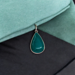 Lab Certified Green Agate (Hara Hakik) Pendant with adjustable black thread – natural healing gemstone for protection and spiritual use