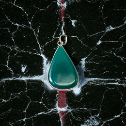 Lab Certified Green Agate (Hara Hakik) Pendant with adjustable black thread – natural healing gemstone for protection and spiritual use