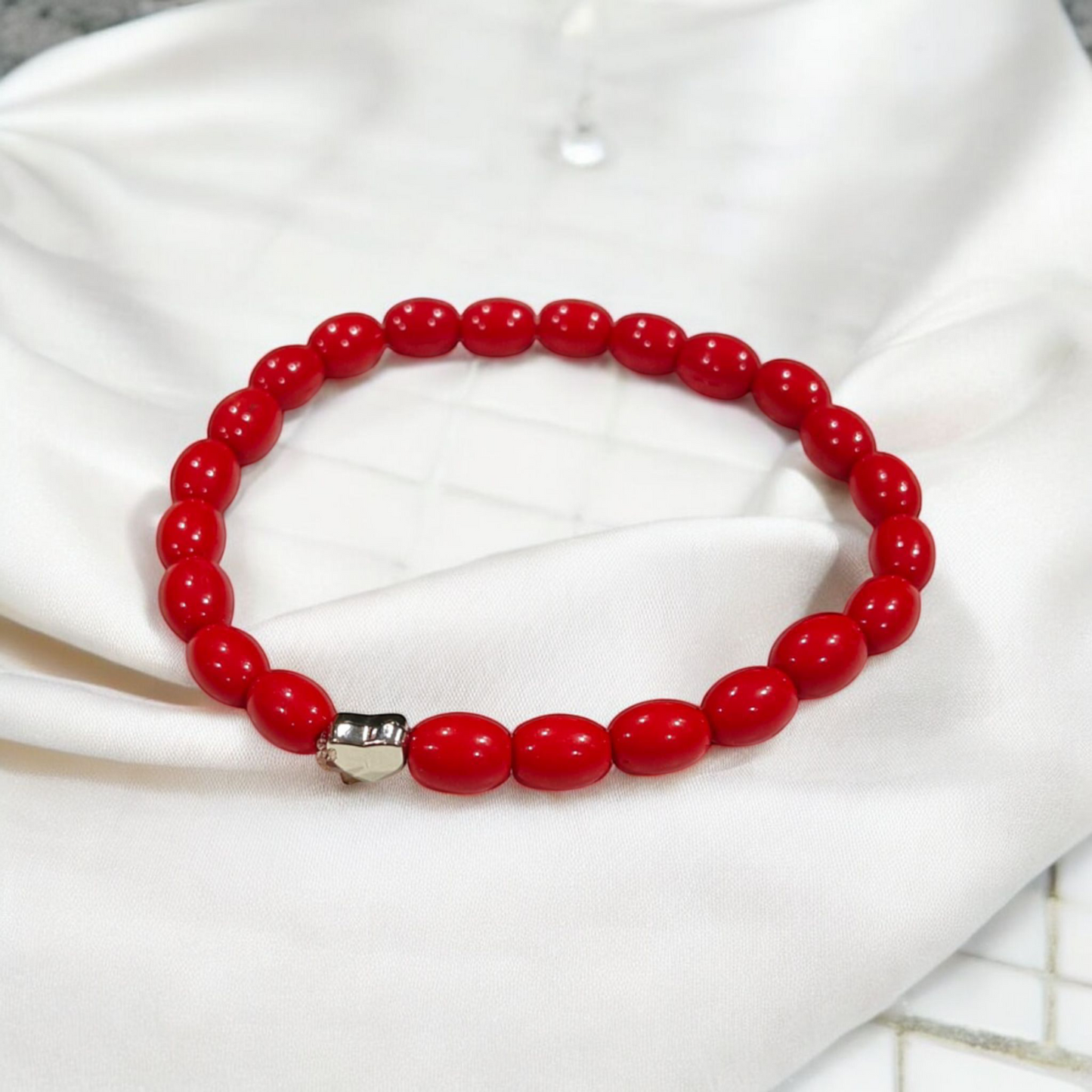 Lab Certified Red Coral Bracelet