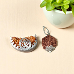 Lab certified Rudraksha pendant featuring 1 Mukhi and 5 Mukhi beads set in metal, designed for spiritual clarity and energy healing