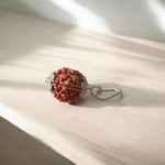 Lab certified Rudraksha pendant featuring 1 Mukhi and 5 Mukhi beads set in metal, designed for spiritual clarity and energy healing