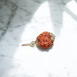 Lab certified Rudraksha pendant featuring 1 Mukhi and 5 Mukhi beads set in metal, designed for spiritual clarity and energy healing