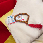 Lab certified White Sandalwood Mala with 108+1 and 27+1 bead variants, handcrafted with sacred intention