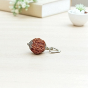 Lab certified pendant featuring 3 Mukhi and 5 Mukhi Rudraksha beads set in a polished metal cap design, used for spiritual transformation and protection