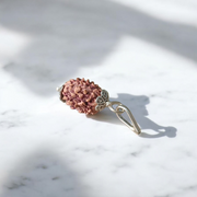 Lab certified pendant with 2 Mukhi and 3 Mukhi Rudraksha beads set in metal caps, symbolizing emotional balance and inner power