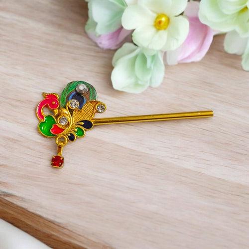 Laddu Gopal Bansuri | Beautiful Peacock with Zircon Design | Festival Special | Malawala