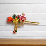 Laddu Gopal Bansuri | Beautiful Peacock with Zircon Design | Heavy Designer Bansuri | Malawala