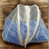 Laddu Gopal Comfortable Bed/Bister/Singhasan with Large Mosquito Net and 3 Pillows | Radha Rani Machardani | Laddu Gopal Ji Machardani | Suitable for 0-6 No. Laddu Gopal Malawala