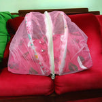 Laddu Gopal Comfortable Bed/Bister/Singhasan with Large Mosquito Net and 3 Pillows | Radha Rani Machardani | Laddu Gopal Ji Machardani | Suitable for 0-6 No. Laddu Gopal Malawala
