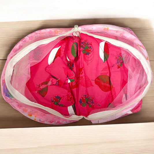 Laddu Gopal Comfortable Bed/Bister/Singhasan with Large Mosquito Net and 3 Pillows | Radha Rani Machardani | Laddu Gopal Ji Machardani | Suitable for 0-6 No. Laddu Gopal Malawala