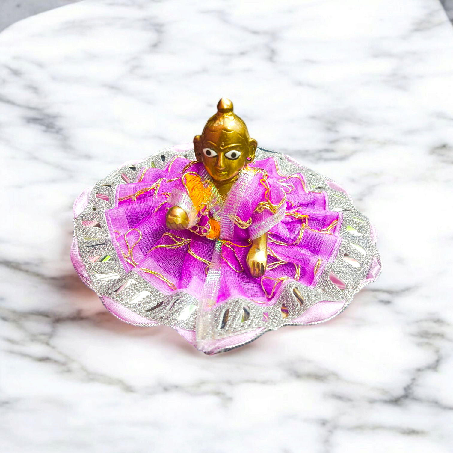 Laddu Gopal Dress | Embroidery Design Dress | Laddu Gopal Poshak | Lord Krishna Dress | Size 2 No. Malawala