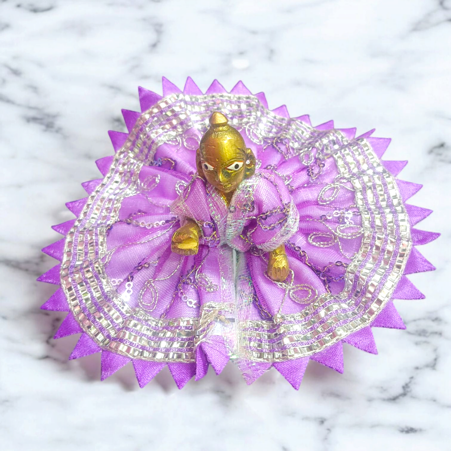 Laddu Gopal Dress | Zig Zag Border Design Dress | Laddu Gopal Poshak | Lord Krishna Dress | Size 2 No. Malawala