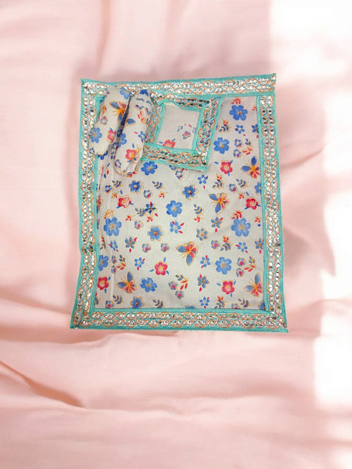 Laddu Gopal Gaddi Pillow Set | Suitable for 0–5 No. Laddu Gopal | Krishna Comfortable Aasan | Malawala