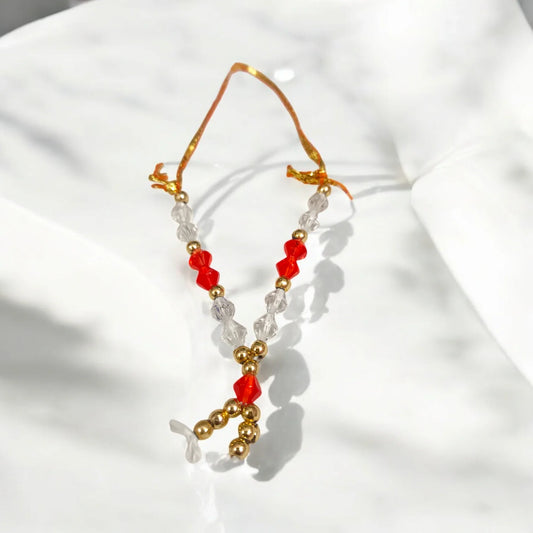Laddu Gopal Mala in Zircon Design | Small Garland for God Idols | Adjustable Design Malawala
