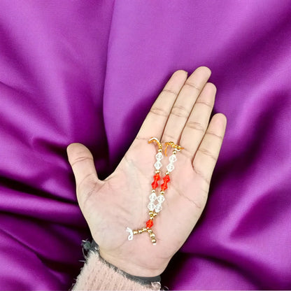 Laddu Gopal Mala in Zircon Design | Small Garland for God Idols | Adjustable Design Malawala