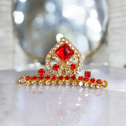 Laddu Gopal Mukut with Zircon Design | Laddu Gopal Crown | Adjustable Design | Malawala