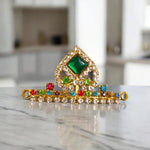 Laddu Gopal Mukut with Zircon Design | Laddu Gopal Crown | Adjustable Design | Malawala