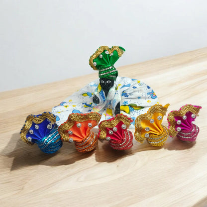 Laddu Gopal Pagdi | Set of 6 | Size 2 No. | Malawala