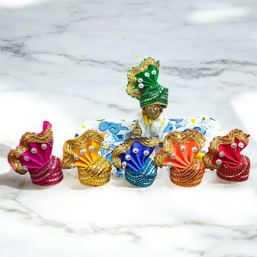 Laddu Gopal Pagdi | Set of 6 | Size 3 No. | Malawala
