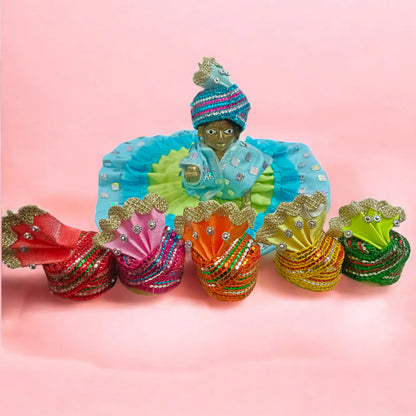 Laddu Gopal Pagdi | Set of 6 | Size 5 No. | Malawala