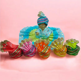 Laddu Gopal Pagdi | Set of 6 | Size 5 No. | Malawala