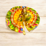Laddu Gopal Peacock Style Dress | Designer Dress | Laddu Gopal Poshak | Lord Krishna Dress | Size 1 No. Malawala