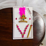 Laddu Gopal Shringaar Set | Mukut, Bangle, Mala, Earrings, Bansuri, Bindi | Malawala