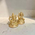 Lakshmi Ganesh Brass Murti for wealth prosperity success home temple decor brass idol for puja vastu spiritual gift